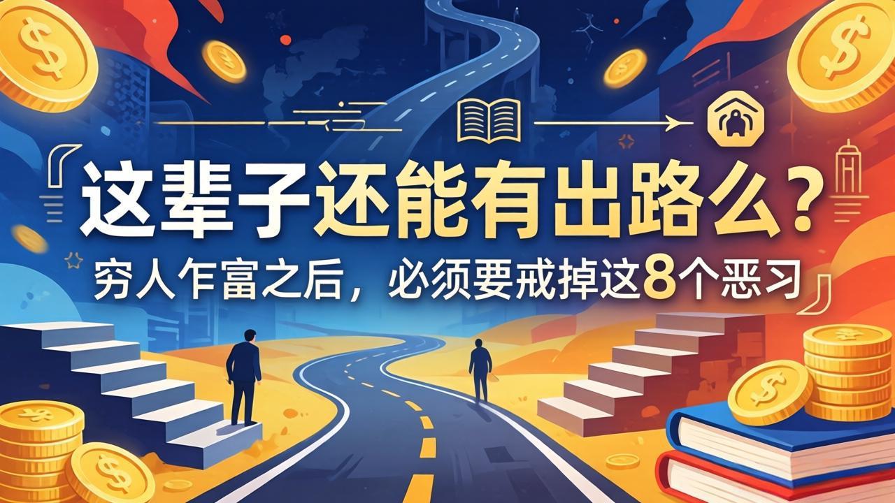 关于人生两篇付费文章【这辈子还能有出路么？】【穷人乍富之后，必须要戒掉这8个恶习】|网创挖金社