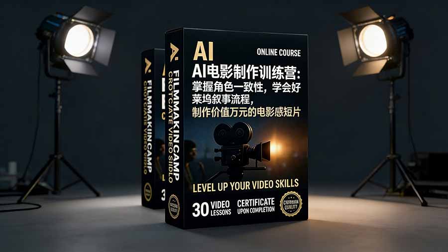 AI电影制作训练营:掌握角色一致性,学会好莱坞叙事流程,制作价值万元的电影感短片|网创挖金社